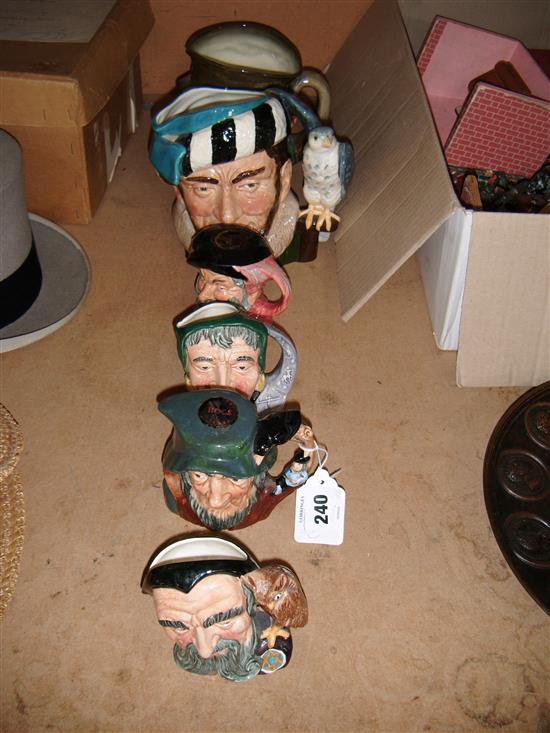 6 Doulton jugs